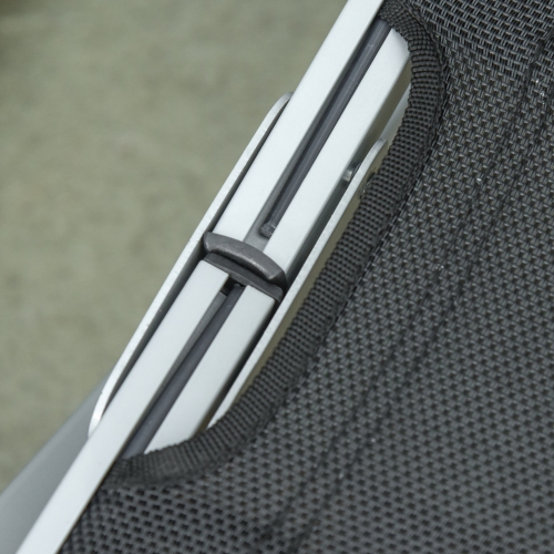 Outsunny Pool Chaise Lounge Chairs Set of 2, S-shaped Foldable Outdoor Chaise Lounge Chair Reclining for Patio Beach Garden With 264lbs Weight