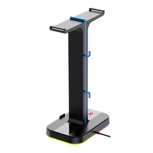 Havit RGB lighting Dual Balance Headphone Stand with 2 USB Ports