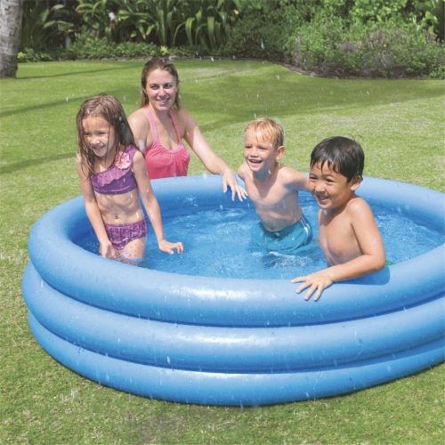 Intex Inflatable Kids Pool, 66 '' Diameter, Crystal Blue