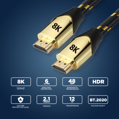 THE BIGLY BROTHERS  HD HDMI Cable, 8K HDMI Cable, 10 Feet Long 2.1V Support 1080P Up to 8K Uhd Works for Xbox360, Ps4, Ps5, New Xbox And All High Overall It’s a good cable but doesn’t meet the requirements for my monitor when I hook it up to my PS5