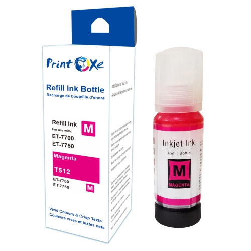 Bouteilles de rechange compatibles PRINTOXE® T512 Ensemble de 512 bouteilles de 5 bouteilles couleur de magenta et jaune cyan PhotoBlack pour
