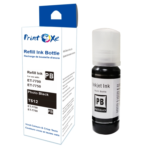 Bouteilles de rechange compatibles PRINTOXE® T512 Ensemble de 512 bouteilles de 5 bouteilles couleur de magenta et jaune cyan PhotoBlack pour