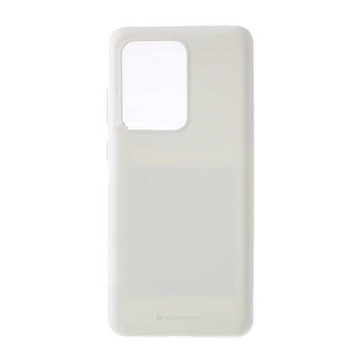 TopSave Goospery Soft Feeling Jelly Silky Slim Bumper Case For Galaxy S21 Ultra, White