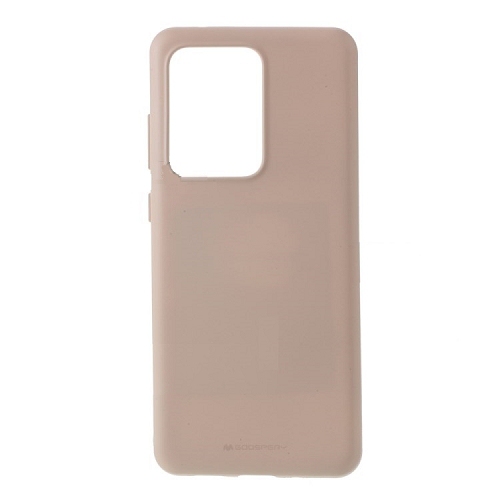 TopSave Goospery Soft Feeling Jelly Silky Slim Bumper Case For Galaxy S21 Ultra, Pink Sand