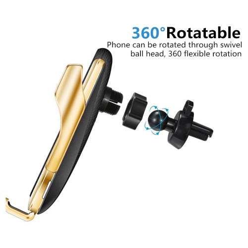 Wireless Car Charger Holder Mount Luxury Auto-Clamping Qi Fast Charging - axGear