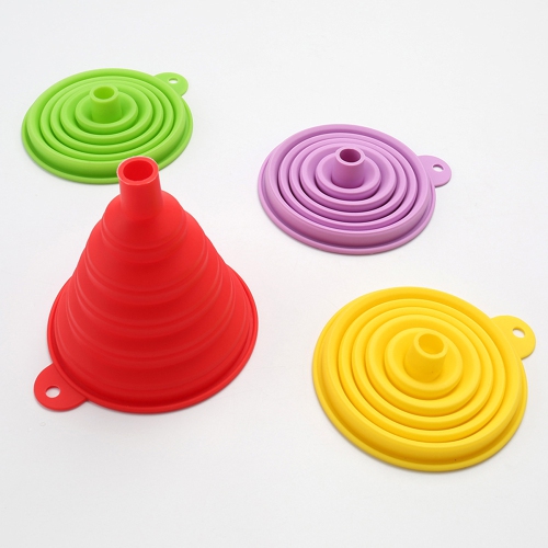 Silicone Collapsible Funnel Portable Flexible Foldable Kitchen Travel Funnel - axGear