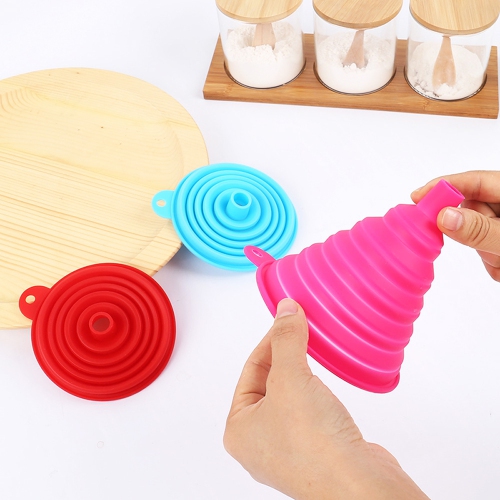 Silicone Collapsible Funnel Portable Flexible Foldable Kitchen Travel Funnel - axGear