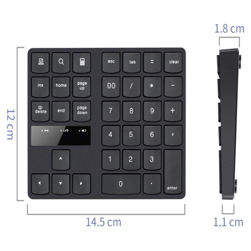 USB Numeric Keypad Portable Slim Mini Number Pad for Laptop Desktop PC Full Size - axGear