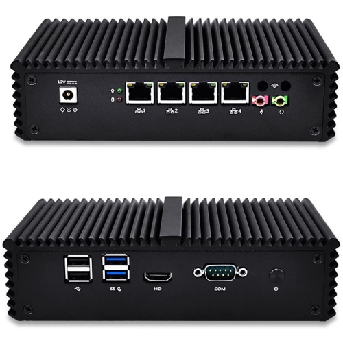 QOTOM Q330G4 Mini PC - Core i3, AES-NI, 4 Intel LAN, 15Watts, Industrial Mini PC Firewall Gateway Router