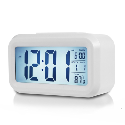 Digital Alarm Clock Large LCD Display Thermometer Smart Night Light Back Light - axGear
