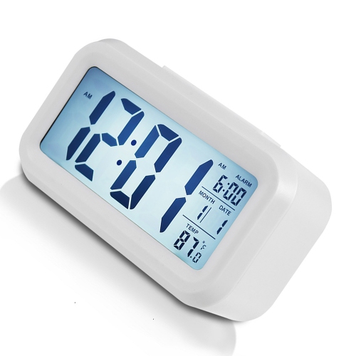 Digital Alarm Clock Large LCD Display Thermometer Smart Night Light Back Light - axGear