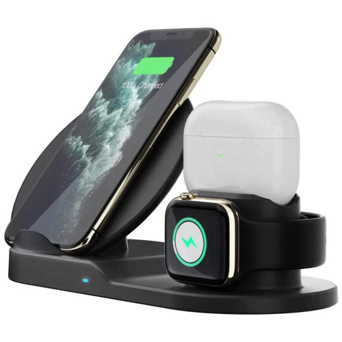 3-in-1 Charging Dock Stations with Qi Wireless Pad Charger Stand Station - axGear