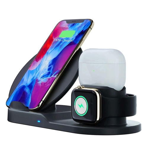 3-in-1 Charging Dock Stations with Qi Wireless Pad Charger Stand Station - axGear