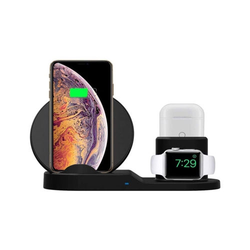 3-in-1 Charging Dock Stations with Qi Wireless Pad Charger Stand Station - axGear