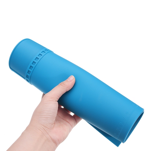 35x25cm Heat Insulation Silicone Pad Soldering Repair Maintenance Platform Blue - axGear
