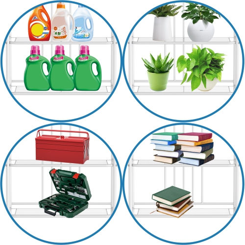 Gymax Bathroom 3-Tier Metal Storage Rack Over the Toilet Space Saver White