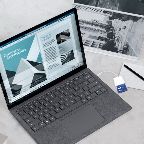 Lecteur de cartes USB-C vers SD pour PC, Mac, iPad, tablettes et smartphones Android | Lecteur Flash USB MicroSD USB 2.0 haute vitesse pour caméra,