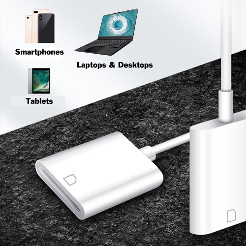Lecteur de cartes USB-C vers SD pour PC, Mac, iPad, tablettes et smartphones Android | Lecteur Flash USB MicroSD USB 2.0 haute vitesse pour caméra,