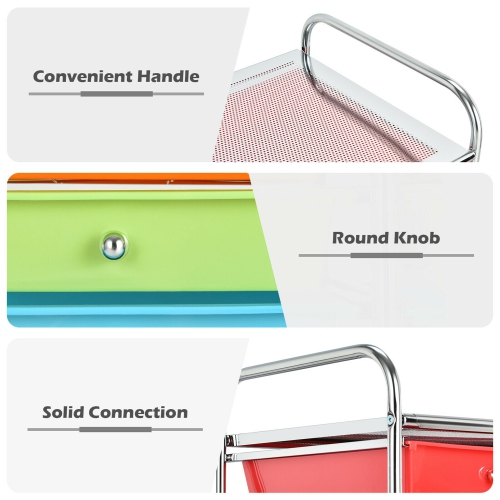 Gymax Office Rolling Cart 20 Storage Drawers Scrapbook Paper Studio Organizer Multicolor