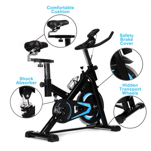 ALTRAX Exercise Bike, 30 lb Flywheel, Spring Shock Absorber, Infinite Resistance, Stationary Bikes, Exercise Equipment and Cycling Bikes for Home Workout