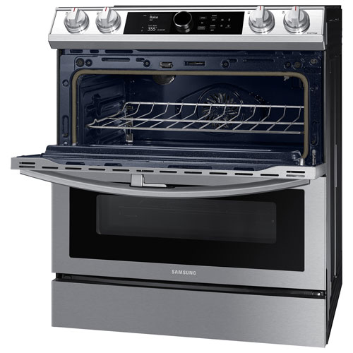 Cuisinière à induction à 2 fours encastrable de 30 po à 5 brûleurs de 6,3 pi³ de Samsung - Inox