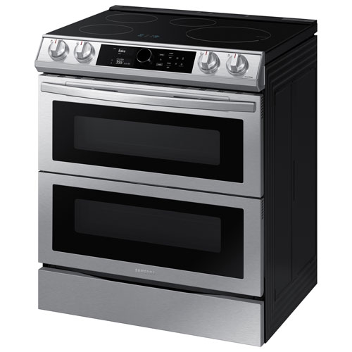 Cuisinière à induction à 2 fours encastrable de 30 po à 5 brûleurs de 6,3 pi³ de Samsung - Inox