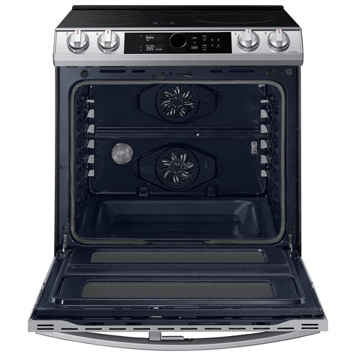 Cuisinière à induction à 2 fours encastrable de 30 po à 5 brûleurs de 6,3 pi³ de Samsung - Inox