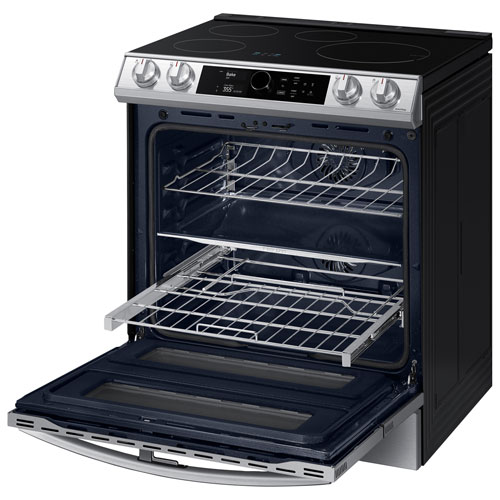 Cuisinière à induction à 2 fours encastrable de 30 po à 5 brûleurs de 6,3 pi³ de Samsung - Inox