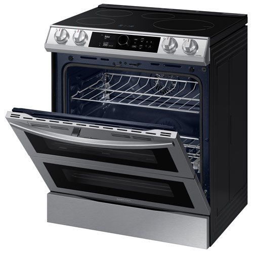 Cuisinière à induction à 2 fours encastrable de 30 po à 5 brûleurs de 6,3 pi³ de Samsung - Inox