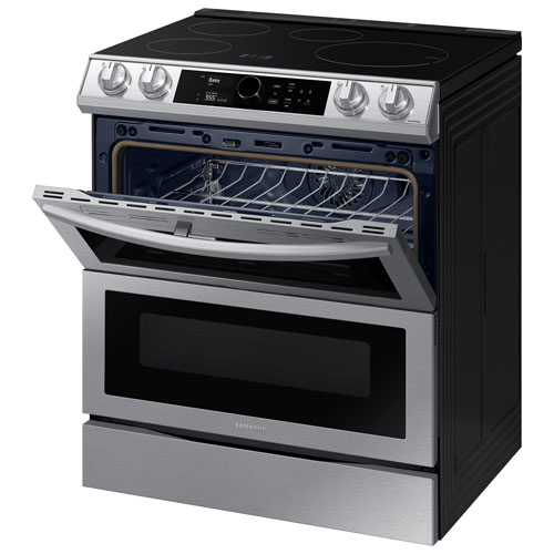 Cuisinière à induction à 2 fours encastrable de 30 po à 5 brûleurs de 6,3 pi³ de Samsung - Inox