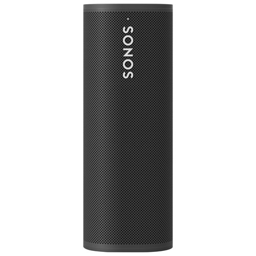 Haut-parleur sans fil Bluetooth Roam de Sonos avec assistant Google et Alexa d'Amazon - Noir