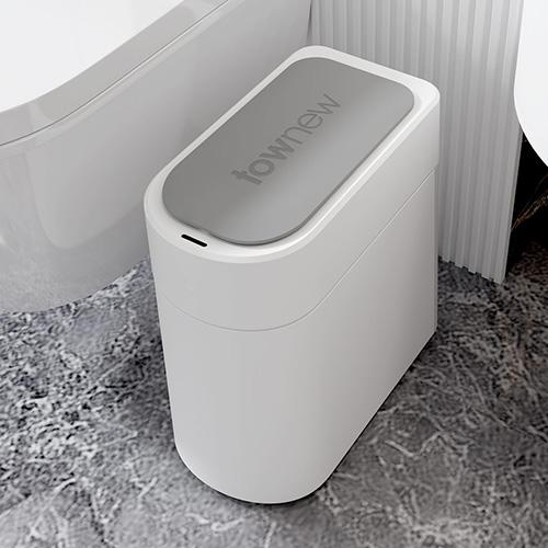 Townew T3 Slim Auto-sealing Smart Trash Can with Motion Sensing Lid - 3Gal Capacity - White