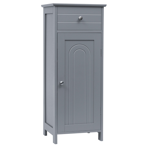 Costway Bathroom Floor Cabinet Storage Organizer Free-Standing w/ Drawer