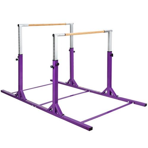 Costway Kids Double Horizontal Bars Gym Home Adjustable