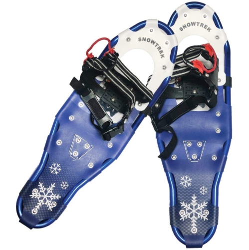 SNOWTREK  Aluminum Snowshoes for Youth And Adults, Snow Shoes With Carrying Bag - Size 27