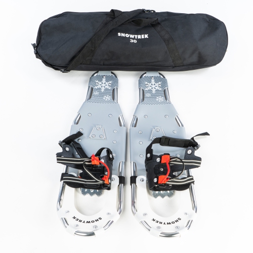 Raquettes à neige SNOWTREK en aluminium pour jeunes et adultes, chaussures à neige avec sac de transport - taille 30