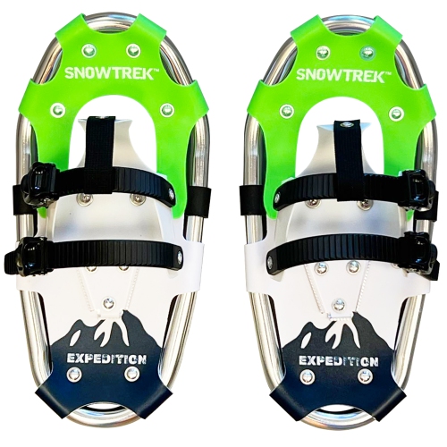 SNOWTREK Aluminum Snowshoes for Kids, Youth Snow Shoes with Carrying Bag - Size 14
