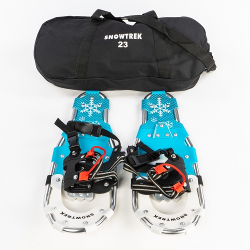 Raquettes en aluminium SNOWREK pour jeunes et adultes, raquettes avec sac de transport - taille 23