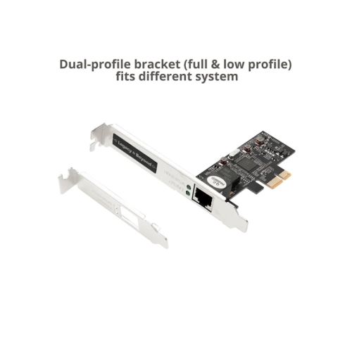 SII Accessory LB-GE0611-S1 Single 2.5Gbps 4-Speed Multi-Gigabit Ethernet PCI Express Card Brown Box