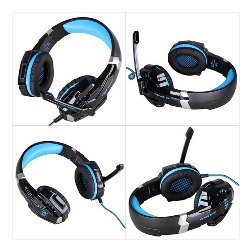 KOTION EACH G9000 3.5mm Gaming Headphone Headset Earphone with Mic LED Light & Volume Control for PS4 Laptop Tablet Mobile Phones