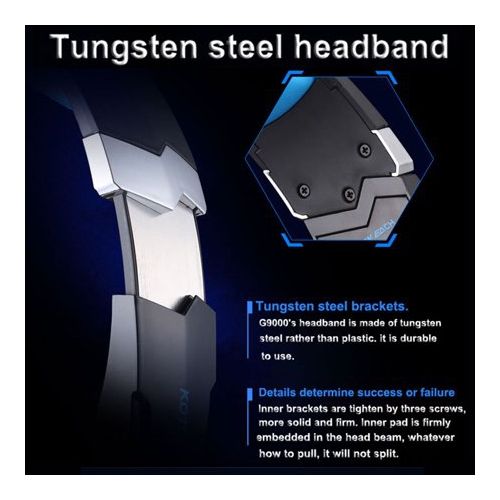 KOTION EACH G9000 3.5mm Gaming Headphone Headset Earphone with Mic LED Light & Volume Control for PS4 Laptop Tablet Mobile Phones