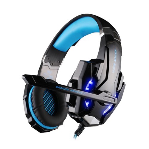 KOTION EACH G9000 3.5mm Gaming Headphone Headset Earphone with Mic LED Light & Volume Control for PS4 Laptop Tablet Mobile Phones