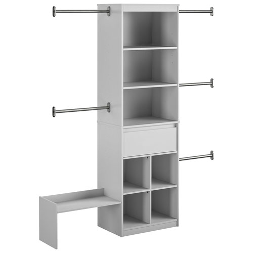 Little Seeds Adjustable Kids Closet Organizer System - Dove Grey