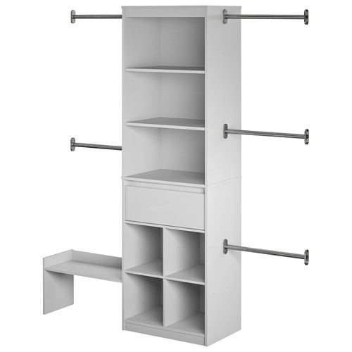 Little Seeds Adjustable Kids Closet Organizer System - Dove Grey