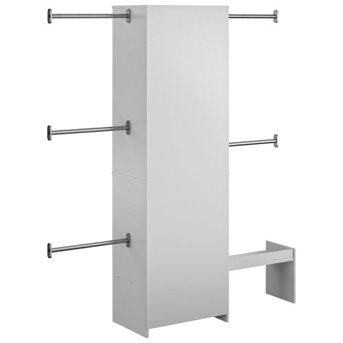 Little Seeds Adjustable Kids Closet Organizer System - Dove Grey