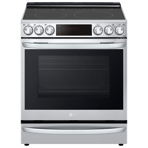 LG 30" 6.3 Cu. Ft. True Convection 5-Element Slide-In Electric Air Fry Range - Stainless