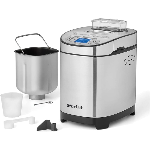Stafrit – Machine à pain, 13 options de cuisson, 1,5 ou 2 lb, 550 W, acier inoxydable