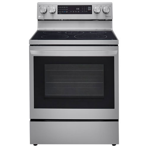 LG 30" 6.3 Cu. Ft. 5-Element Electric Air Fry Range -Stainless -Open Box -Scratch & Dent