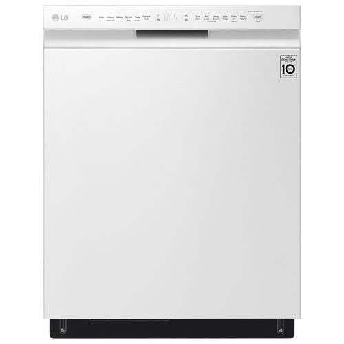 LG Electronics 24" 48dB Built-In Dishwasher with Third Rack - White