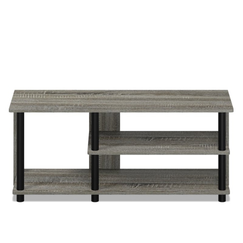 Furinno Turn-N-Tube Wood Compact Multi Storage Shoe Rack in French Oak Gray